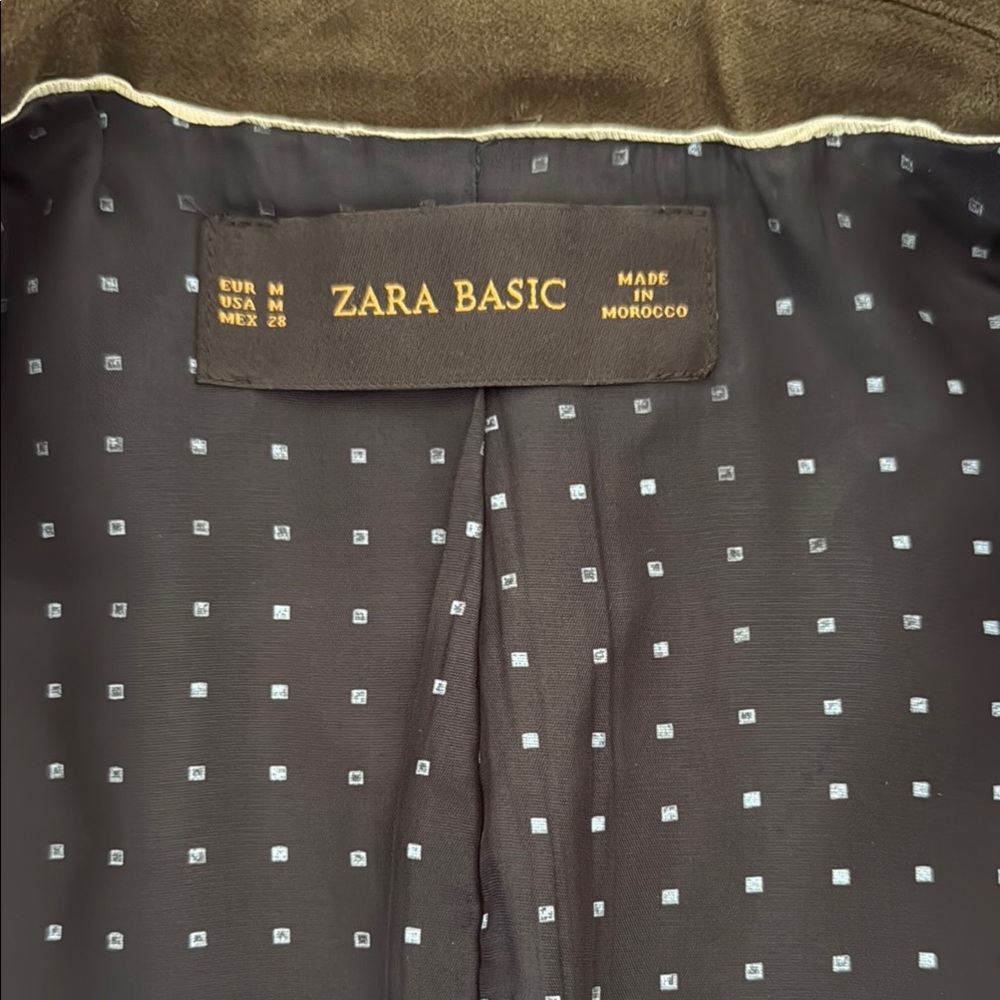 Zara Basic Forest Green Velour Blazer - image 5